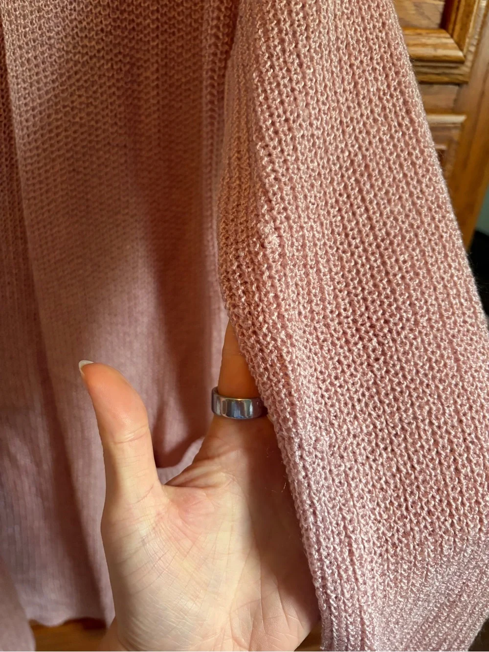 Pink Lily Dusty Rose Open-Front Cardigan